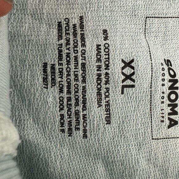 Sonoma Goods for Life Women's Snap-Front French Terry Jacket Size XXL Light Blue - Picture 6 of 8